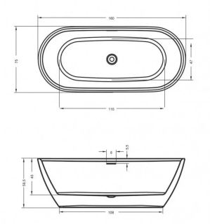 Акриловая ванна Riho Inspire FS B091001005 160х75см белый